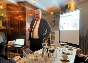 Borgmester Søren Smalbro til nytårskur i Hirtshals Rotary Klub. Foto: Niels Chr. Jakobsen.