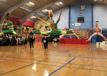 Dygtige dansere fra Art of Dance over gulvet i Skallerup Hallen. Privatfoto