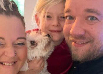 Fie og familien. Foto: Privat.
