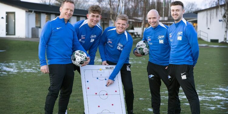 Cheferne fra venstre Casper Krogh Madsen, Oliver Price Pedersen, Claus Bech Jørgensen, Martin Einarsson og Mathias Bengtsson. Foto: Fortuna.