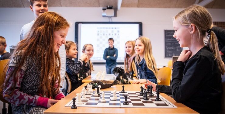 Børnene er vilde med skoleskak. Foto: Dansk Skoleskak