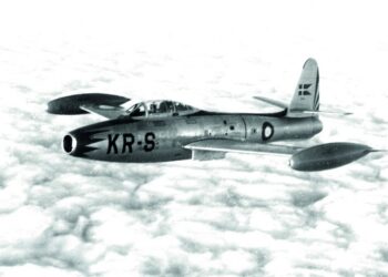 Det var et fly som dette, der styrtede ned i Hjørring i 1959.