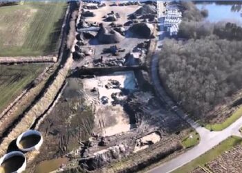 Arealet hos Vrå Mørtelværk. Foto: TV2 Nord.