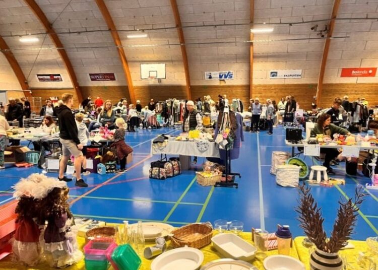 Loppemarked i Lundergaardhallen. Foto: Arkiv.