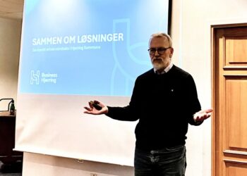Bo Bendix fra Business Hjørring på besøg hos Rotary i Hirtshals. Foto: Privat.