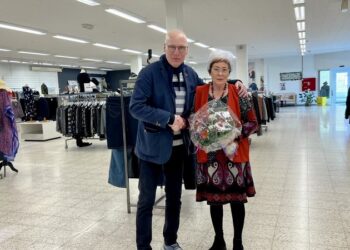 Arne Dørup Jensen og Signe Grimmeshave. Foto: Røde Kors Løkken-Vrå.