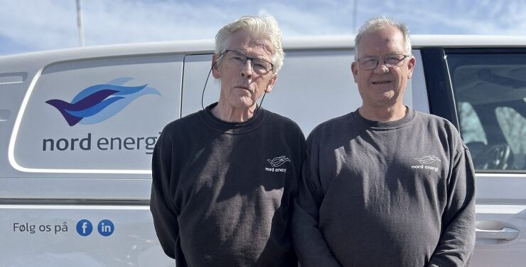 Peter Holme Andersen og Ole Frederiksen (til venstre) har haft stor betydning for virksomheden Nord Energi, tidligere ENV. Privatfoto