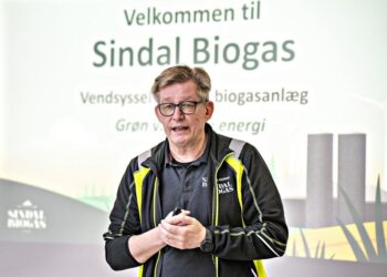 Jesper Horne mens han endnu var direktør hos Sindal Biogas. Foto: Arkiv.