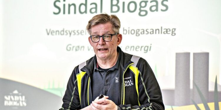 Jesper Horne mens han endnu var direktør hos Sindal Biogas. Foto: Arkiv.