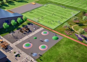 Illustrativ plan for Aktivitetspark Sindal. Privatfoto.