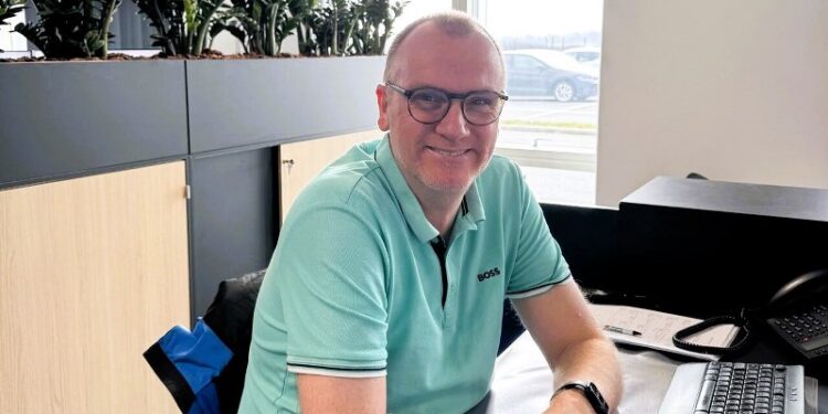 Lars Koch på sin pind hos Vendelbo Spedition A/S.