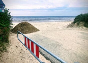 Nedkørslen til Tversted Strand er farbar. Foto: Palle W. Nielsen