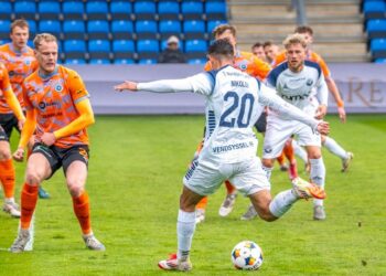 Fra 0-0 kampen på Nord Energi Arena mod FC Roskilde. Foto: VFF