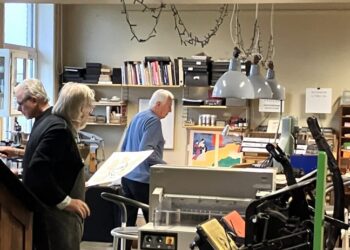 Det laves rigtig flot arbejde i trykkeriet, hvor flere hjerner under grå toppe skaber magi. Foto: Palle W. Nielsen