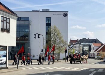 Rådhuset i Hjørring 1. maj 2025. Foto (arkiv): Palle W. Nielsen.
