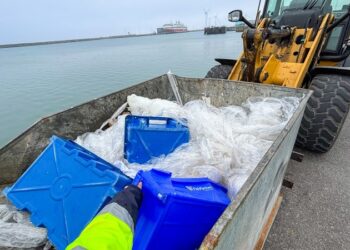 Affald på Hirtshals Havn. Foto: Arkiv.