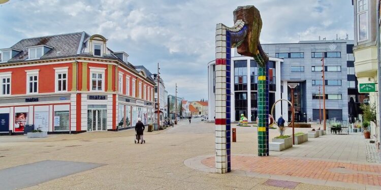 Springvandspladsen i Hjørring. Foto: Jørgen Johansen.