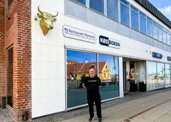 Jan Hansen foran Kødboxen. Foto (arkiv): Niels Skipper.