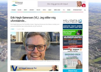Erik Høgh Sørensen lagde denne pressemeddelelse ud på Facebook og den blev bragt på NordsøPosten 7.maj 2025.