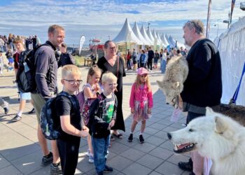 NordsøPosten vil både med skribenter og bannere som det i baggrunden på billedet være repræsenteret ved den store event i Hirtshals. Foto: Naturmødet.