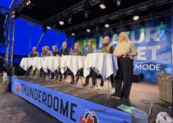 Politisk topmøde sidste år i Thunderdome. Foto: Naturmødet.
