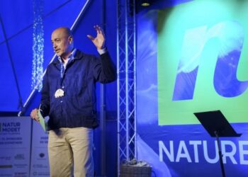 Miljøminister Magnus Heunicke holdt ikke bare åbningstalen, men optrådte også senere som rapper i Thunderdome. Foto: Hans Ravn.