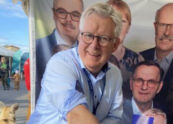 Hjørring Kommunes borgmester Søren Smalbro, som her ses ved Naturmødet 2025 i Hirtshals. Foto: Privat..