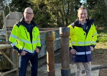 Direktør Jakob Bisgaard og bestyrelsesformand Daniel Vestergaard hos Hjørring Vandselskab. Foto: privat.