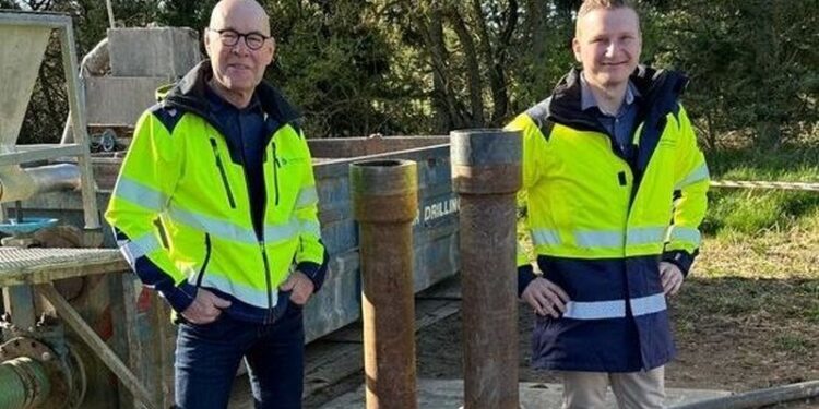 Direktør Jakob Bisgaard og bestyrelsesformand Daniel Vestergaard hos Hjørring Vandselskab. Foto: privat.