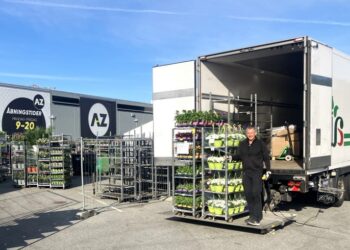 Friske blomster til varehuset A-Z i Hjørring. Foto: Palle W. Nielsen