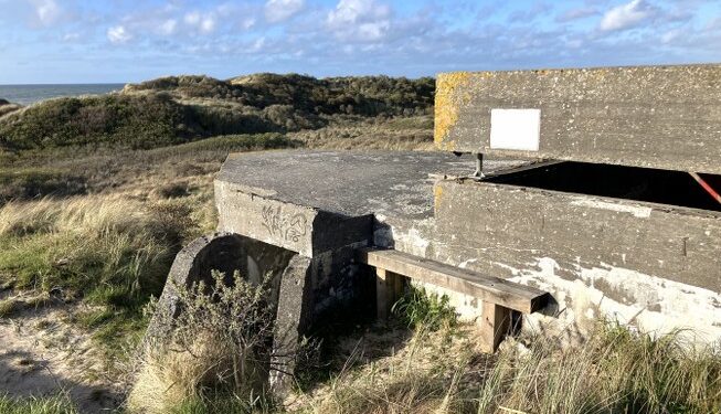 Bunker 22 ved Tversted vidner og minder om nazitysklands besættelse af Danmark fra 1940 - 1945. Foto: Palle W. Nielsen
