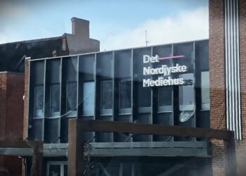 Der er kun få medarbejdere tilbage i mediehuset på Sct. Olai Plads i Hjørring. Arkivfoto: Palle W. Nielsen