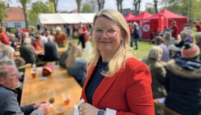 Mai-Brii Beith er Socialdemokratiets borgmesterkandidat i Hjørring Kommune. Her ses hun 1. maj 2025. Foto (arkiv): Palle W. Nielsen