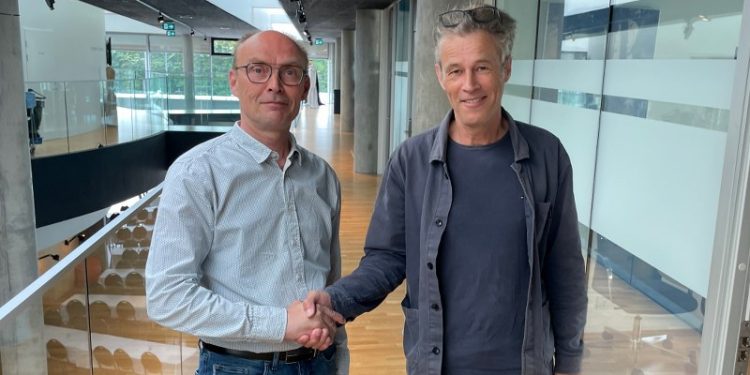 Mediekonsulent Bent Kongerslev og Teaterdirektør Rolf Heim.