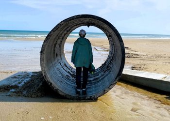 Røret på Kjul Strand. Foto: Ole Juul.