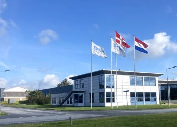 Brüel Systems i Hjørring flager ved udenlandske besøg - i dag fra Holland. Foto: Palle W. Nielsen