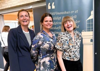 Sisse Fisker, Trine Rubæk og Anne Juel Jørgensen. Foto: Dit Finanshus.