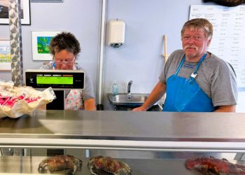 Jane Axelsen og Erik Gaardboe i Fisken. Foto: Niels Skipper.