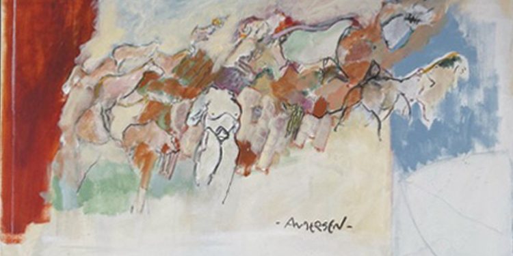 Maleri af Mogens Andersen.