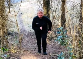 Mette Brath under åben himmel i Bagterp. Foto: Privat.