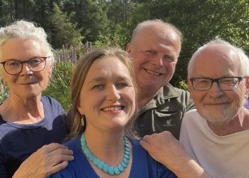 Lene Skjelbo (tv), Ellen Raunsmed, Jørgen Bing og Karl Bornhøft. Foto: SF.