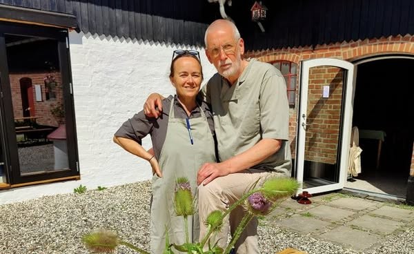 Helle Marietta. og Jørgen Camillo Smidstrup på Lykkegaard i Tversted. Foto: Elling.