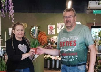 Karina og Niels i Blomsteruniverset. Foto: Privat.