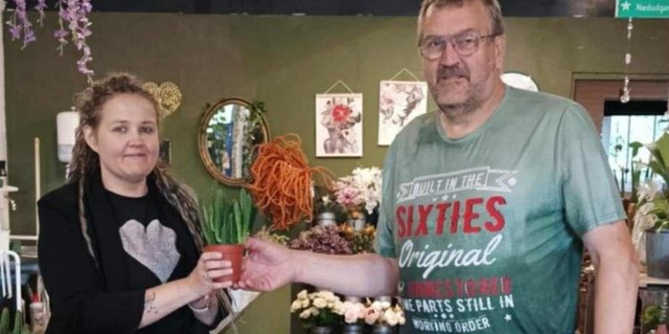 Karina og Niels i Blomsteruniverset. Foto: Privat.