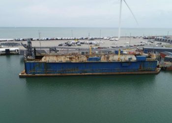 Flydedokken i Hirtshals Havn. Foto: Karsten Mølgaard.