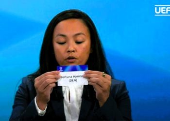 Så kom Fortuna op af bowlen, efter at Sk. Pölten havde sikret sig hjemmebane. Foto: Screendump.