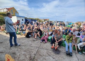 Sebastian Klein gav den under Hook & Cook som formidler fuld skrue foran Moonshine i Hirtshals. Foto: Elling.