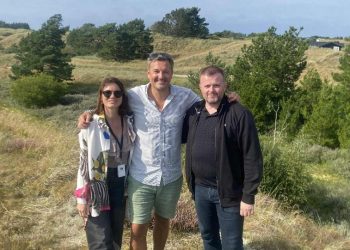 Ukrainere på besøg hos socialdemokraten Thomas Klimek. Foto: Privat.