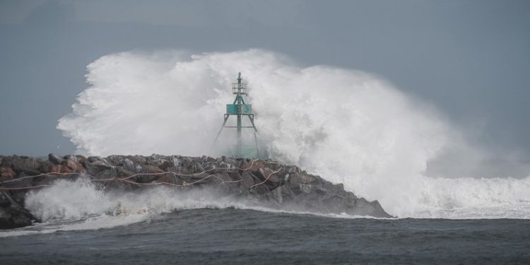 Storm ved Hirtshals Havn. Foto (arkiv): Arturs Pirazkov.