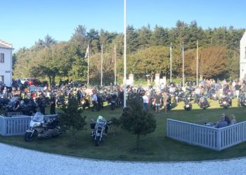 De mange motorcykler fyldte godt ved Hotel Tannishus i Tversted. Foto: Palle W. Nielsen